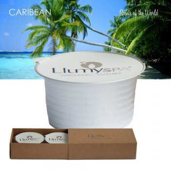 (Recambios Bamboo) 2 Velas cera de soja Aroma "CARIBE Lima, Menta y Petit grain"